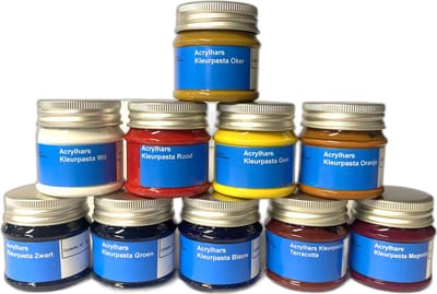 Acrylhars Kleurpasta - Kleur: Oranje, Gram: 50 gr.