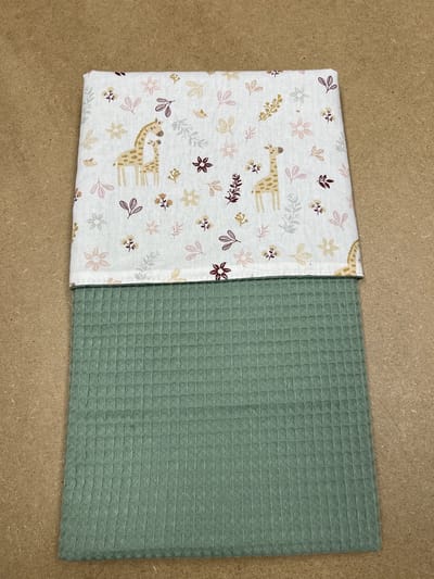baby deken kinderwagen deken wieg deken giraffe bloem oud groen 60 x 90 cm