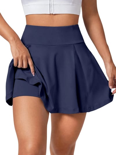 Livano Rokje Dames - Korte - Korte Broek - Wandelrok - Legging - Blauw - XS