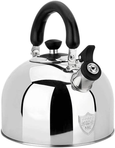 Waterkoker Fluitketel - Theepot RVS - Water Koken - Anti-verbrandingsgreep - 3 Liter - Zilverkleurig