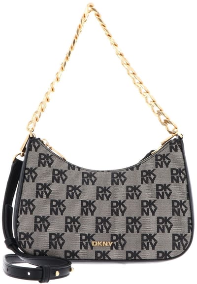 DKNY schoudertas handtas Jenna Demi Crossbody Bag BK Logo - BK zwart