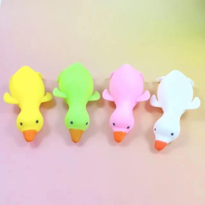 1 Stuk Glitter Kristal Zwaan Eend Squishy Speelgoed, Langzaam Rijzend Zacht Stressverlichtend Knijpspeelgoed, Draagbaar Mini Bureau Ornament, green