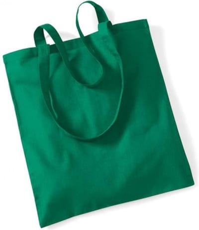 Westford Mill Bag For Life - Long Handles WM101 - Kelly Green - 38 x 42 cm