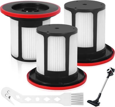 3 stucks filters voor Bosch Unlimited 6 stofzuiger - HEPA-filter geschikt voor Bosch BCS611, BCS612, BBS611, BBS612, BSS61, BCS61, BKS611, BLS612 - Vervangt 12033215 (inclusief borstels)