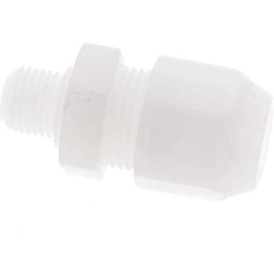 12x14mm & G1/4'' PVDF rechte slangkoppeling met buitendraad 10bar/145psi