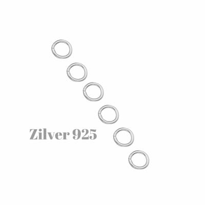 6 stuks- Sieraden oogjes- Zilver 925 - Sieraden maken-5 x0.5mm - Charme Bijoux