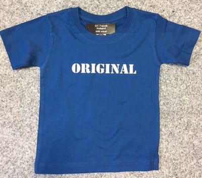 Baby shirt met opdruk ''Original'' blauw maat 92
