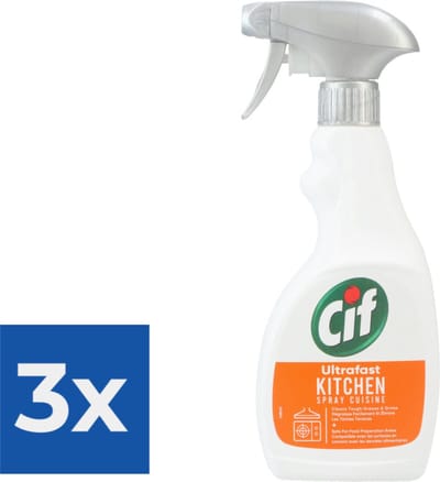 Cif Spray Keuken Ultrafast 500ml - Voordeelverpakking 3 stuks