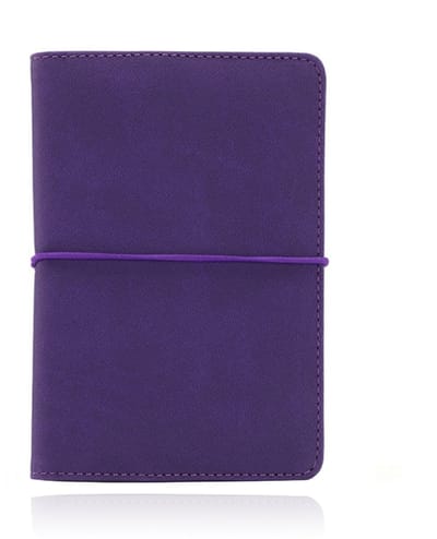 Paspoort Cover met elastiek - PU Leer Paars