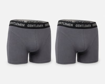 Gentlemen - 2-pak heren boxershorts exclusive - grijs - maat XXL