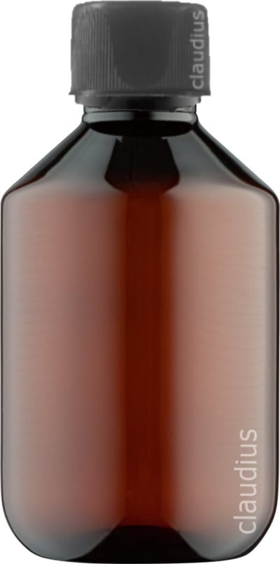 Lege Plastic Fles 250 ml PET Amber bruin - met zwarte ribbeldop - set van 10 stuks - navulbaar - leeg