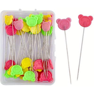 Lot de 50 épingles à tête pour couture, broderie, patchwork, pour bricolage, couture, couturière, bijoux, décoration 50pcs