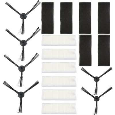 Stofzuiger Onderdeel Zijborstel & HEPA Filters Gereedschapskit voor ILIFE A6 A4 A4s Robot white
