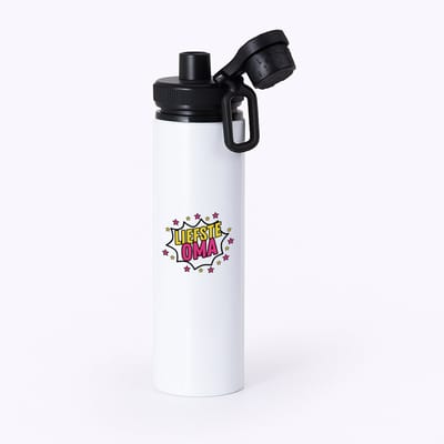 Hacebo® - Liefste oma waterfles met draaidop zwart - Oma - een oma die heel lief is - cadeautje voor oma - liefste ooit - verjaardagscadeau - kado - gift - geschenk - verrassing - water fles - 850ML