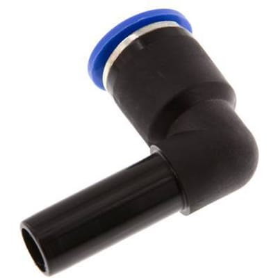 12mm x 12mm 90 graden L-verbinding PA 66 Insteekfitting Plug NBR [2 Stuks]