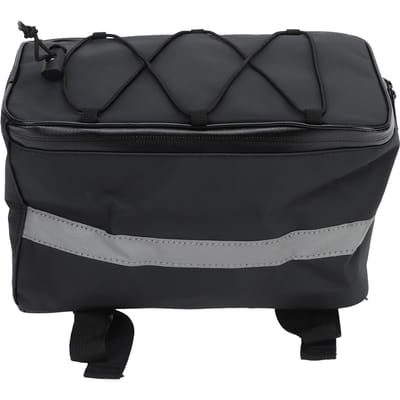 Sacoche de Porte-Bagages Arrière de Vélo Imperméable Réfléchissante Grande Capacité Porte-Bagages Arrière de Vélo avec Housse de Pluie pour Cyclisme en Plein Air 8L black