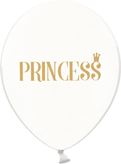 Partydeco - Ballonnen clear Princess goud 50 stuks