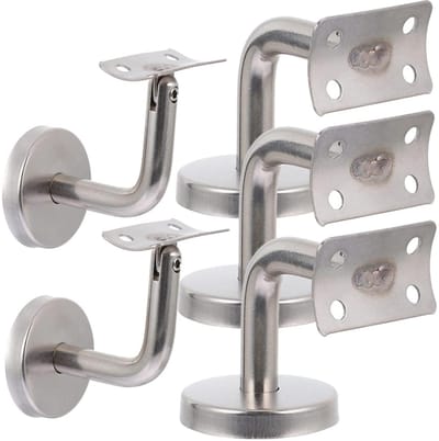 Leuningdragers - Wandsteunen - Trappen Renoveren - Roestvrij Staal - 5 Stuks - Zilver