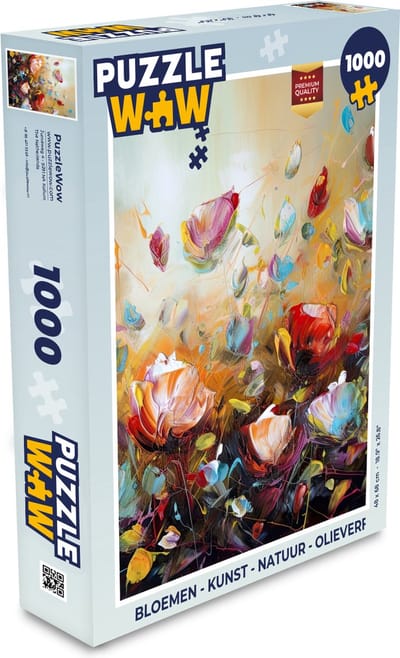 Puzzel Bloemen - Kunst - Natuur - Olieverf - Legpuzzel - Puzzel 1000 stukjes volwassenen