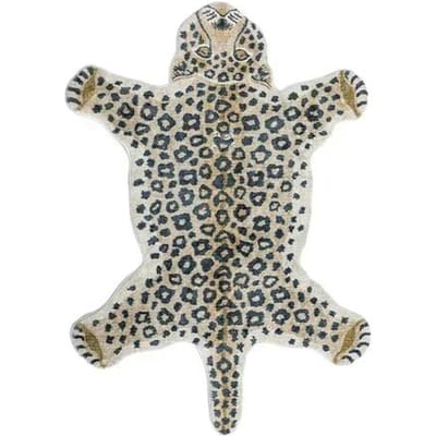 Cartoon Luipaard Tapijt Voor Koelte En Warmte, Woondecoratie, Slaapkamer Pluche Vloermat, Woonkamer Rustplek Vloermat 50x80cm 20x31inch beige