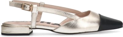 Sacha - Dames - Gouden leren slingbacks - Maat 37
