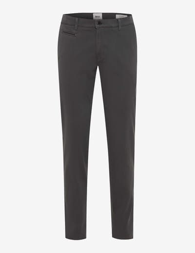 BRAX Heren Chino Broek regular/straight Grijs 33W / 32L Volwassenen