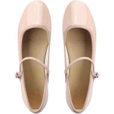 Schattige Mary Janes Schoenen Voor Vrouwen Instappers Vrouwen Enkelband Zwart Lakleer Platte Schoenen Schattige Lolita Meisjes Harajuku Schoenen 38 nude