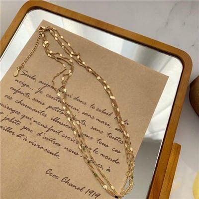 925 Sterling Zilver Multilayer Ketting voor Vrouwen Sleutelbeen Ketting Kettingen Partij Sieraden Geschenken Nieuw brown