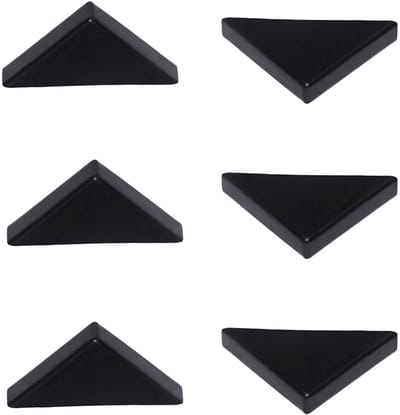 Dailygoods- Hoekbeschermers 6mm - Zwart - 20 Stuks - PE Kunststof - Driehoekige Vorm - Scherpe Hoeken Bescherming - Hoekbescherming