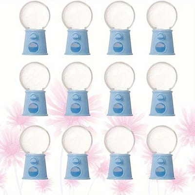12 Stuks Kleine Gloeilamp Snoepdispenser, Schattige Twister Mini Bruiloft Snoepdoos, Feest Gastvrijheid Container, Desserttafel Tafeldecoratie blauw