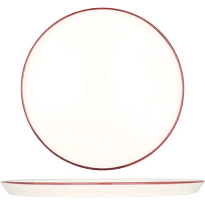 Bonna Dinerbord - Linea Burgundy - Porselein - 28 cm - set van 6