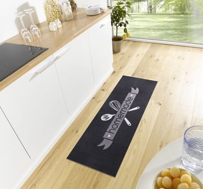 Flycarpets Loper - Homemade - Zwart 50x150 cm
