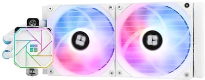 Thermalright Aqua Elite 240 White V3 Liquid CPU Cooler, 240 Cooling Rows, 2 x 120 mm PWM Fan, S-FDB Bearings for AMD/AM4/AM5, Intel-LGA1150/1151/1155/1156/1200/2011/1700, Desktop, AIO