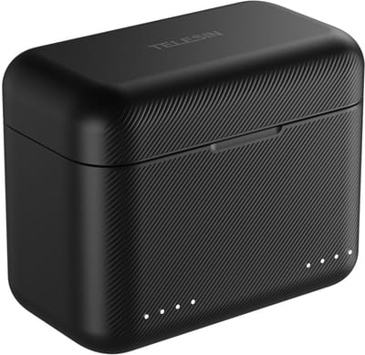 Telesin Oplaadbox voor Insta360 X5 Accu's (2 slots) - Snellader - Ingebouwde Kaartlezer - Kunststof - Zwart