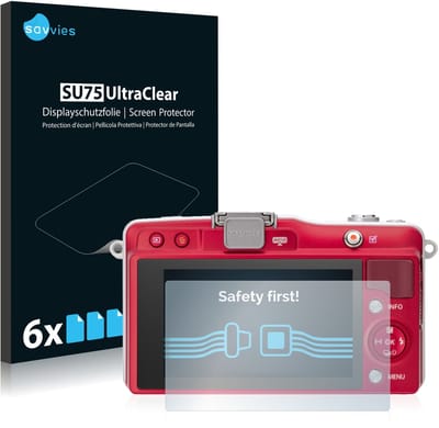 Savvies - Screenprotector voor Olympus PEN Mini E-PM2 - Folie Beschermfolie transparant 6 Stuks