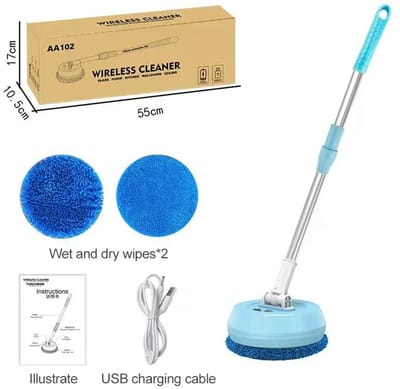 DIMICO - Elektrische Dweil – Reiniger - Draadloze Spin Mop - Vloerreiniger - Raamreiniger– Nat & Droog – Telescopische Steel – USB