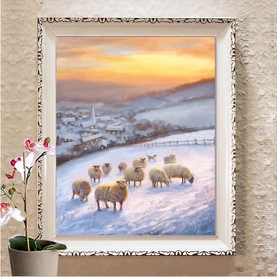 Peinture Diamant Carré Plein Forage Mosaïque Diamant Paysage Broderie Art Diamant Décoration Intérieure Full Square 20X30CM