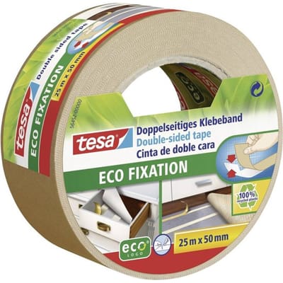 1x Tesa dubbelzijdig tapijttape wit op rol 25 meter - Klusmateriaal - Huishoudartikelen - Tapijttape - Dubbelzijdig tape