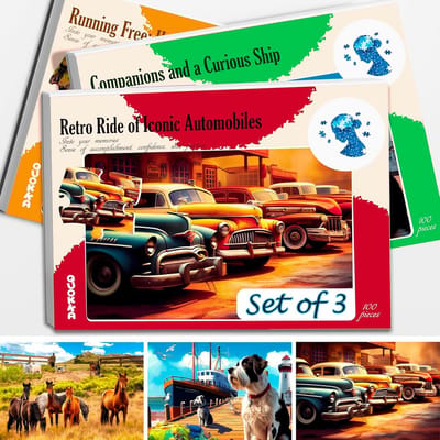Dementie Puzzels - Activiteiten Ouderen - Cognitieve Stimulatie - Grote Stukken - 100 Stukjes - Paarden Honden