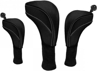 Allecto- Golfclubs Hoofd Covers - Golf IJzer - Verwisselbare Nr. Tag - Nieuwigheid - Hout Club - 3 Stuks met Kleur Optie - Compatibel voor Verschillende Modellen - Golfaccessoire