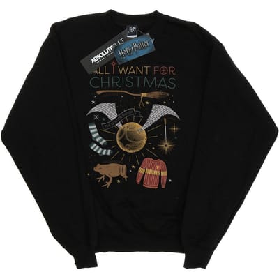 Harry Potter Meisjes All I Want For Christmas Sweatshirt (Zwart)