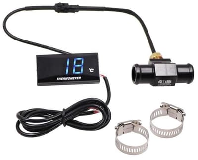 Universele digitale watertemperatuurthermometer voor motorfietsen met metalen sensor