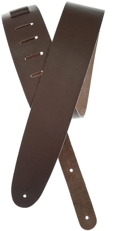 D'Addario 25BL01 Basic Classic Leather Guitar Strap Lederen Gitaarband Bruin