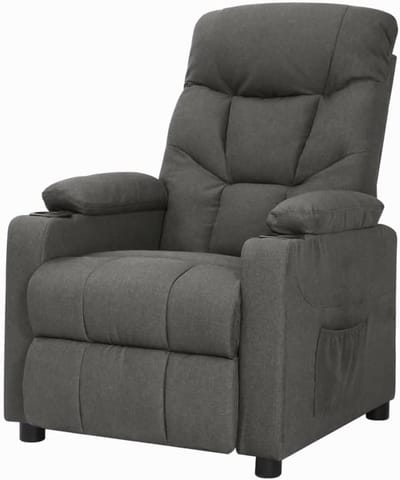Verstelbare Fauteuil - Comfortabele Stoel - Ontspannen Zitten - Handmatig Verstelbaar - 73x94x101.5 cm - Donkergrijs