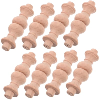 Houten Balusters - Trap Versiering - Meubel Maken - Massief Houten Constructie - 63 Mm Diameter - Natuurlijk Hout