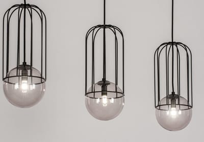Lumidora Hanglamp 74047 - NINO - 3 Lichts - G9 - Zwart - Grijs - Metaal