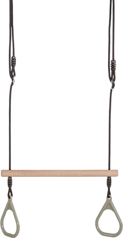 Dice houten ringtrapeze pastelgroen