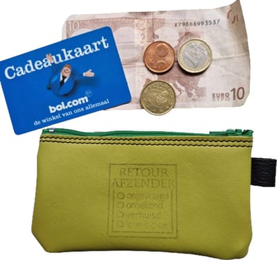 Toetie & Zo Handgemaakte Portemonnee Leer Lime - Groen - 12bx8hx2d - Leder