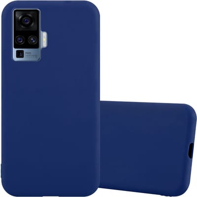Cadorabo Hoesje geschikt voor Vivo X51 5G in CANDY DONKER BLAUW - Beschermhoes gemaakt van flexibel TPU silicone Case Cover