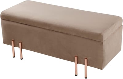 Bankje Dals met opbergruimte 100x40x42 cm bruin [en.casa]